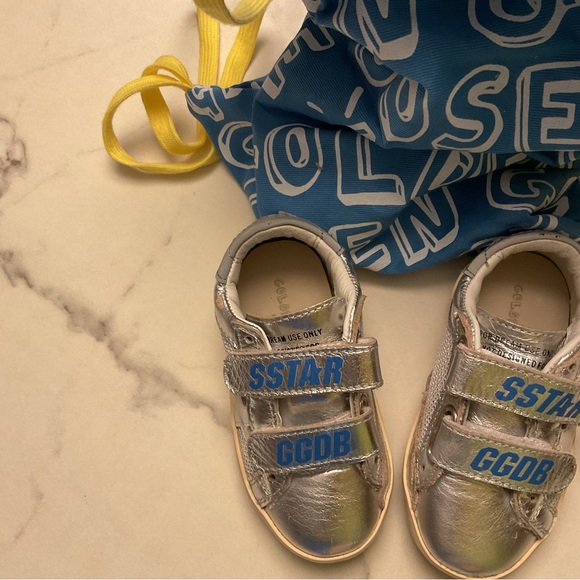 Golden Goose toddler boy distressed shoes
